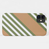 Fünf Streifen mit hellgrün und weiß Case-Mate iPhone Hülle (Rückseite (Horizontal))