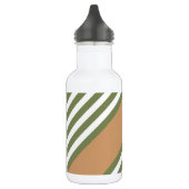 Fünf Streifen mit hellgrün und weiß Edelstahlflasche (Links)