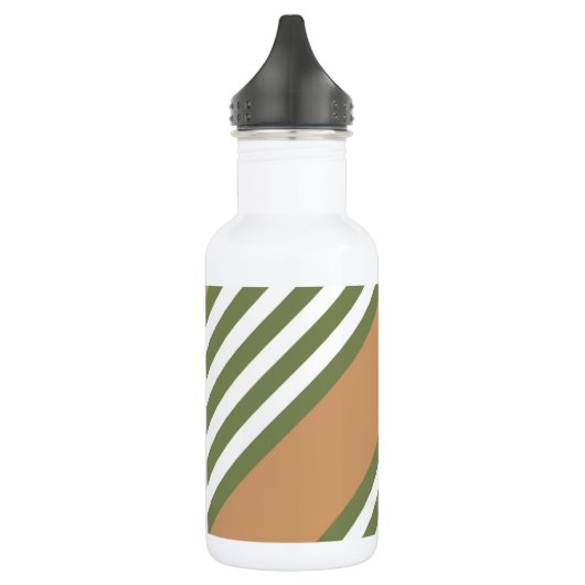 Fünf Streifen mit hellgrün und weiß Edelstahlflasche (Links)