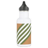 Fünf Streifen mit hellgrün und weiß Edelstahlflasche (Rechts)