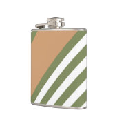 Fünf Streifen mit hellgrün und weiß Flachmann (Links)