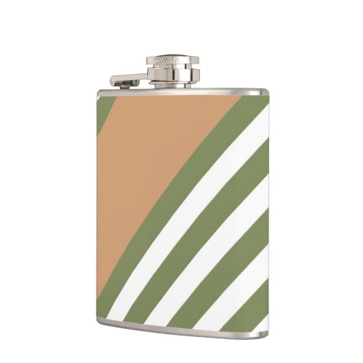 Fünf Streifen mit hellgrün und weiß Flachmann (Links)