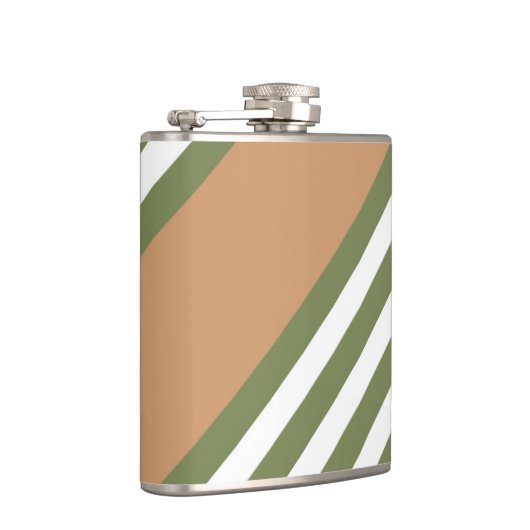 Fünf Streifen mit hellgrün und weiß Flachmann (Rechts)