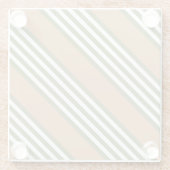 Fünf Streifen mit hellgrün und weiß Glasuntersetzer (Rückseite)