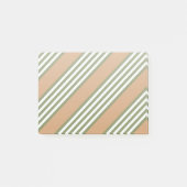 Fünf Streifen mit hellgrün und weiß Post-it Klebezettel (Vorderseite)