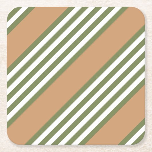 Fünf Streifen mit hellgrün und weiß Rechteckiger Pappuntersetzer (Vorderseite)
