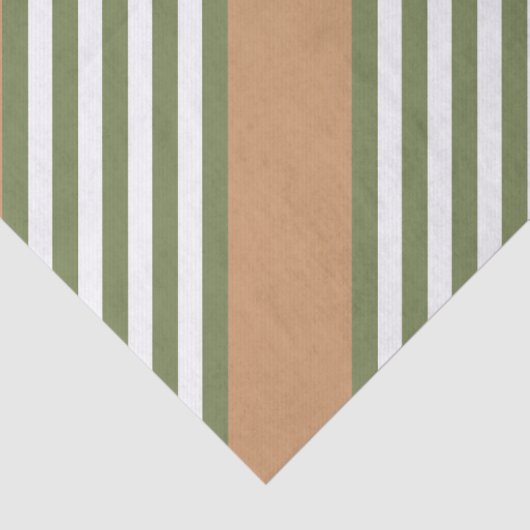 Fünf Streifen mit hellgrün und weiß Seidenpapier (Ausschnitt)