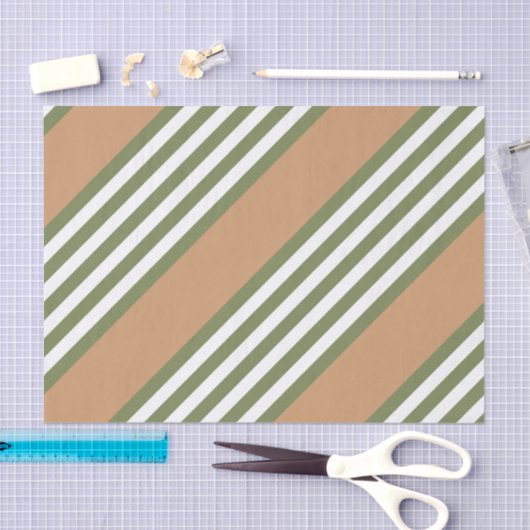 Fünf Streifen mit hellgrün und weiß Seidenpapier (Handwerk)