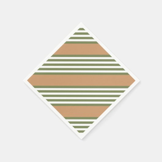 Fünf Streifen mit hellgrün und weiß Serviette (Ecke)