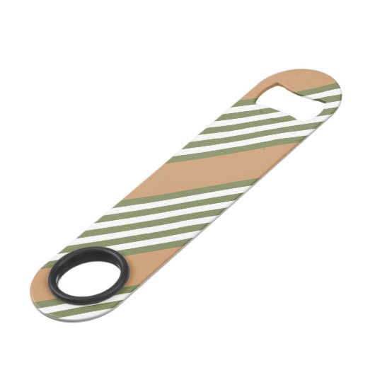 Fünf Streifen mit hellgrün und weiß Speed Flaschenöffner (Rückseite Schrägansicht)