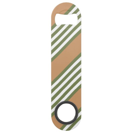Fünf Streifen mit hellgrün und weiß Speed Flaschenöffner (Vorderseite)