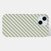 Fünf-Streifen-Muster für Olivgrün und Weiß Case-Mate iPhone Hülle (Rückseite (Horizontal))