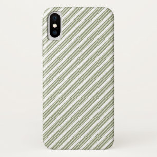 Fünf-Streifen-Muster für Olivgrün und Weiß Case-Mate iPhone Hülle