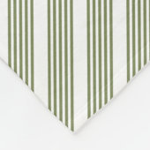 Fünf-Streifen-Muster für Olivgrün und Weiß Fleecedecke (Ecke)