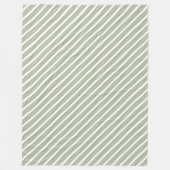 Fünf-Streifen-Muster für Olivgrün und Weiß Fleecedecke (Vorderseite)