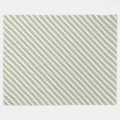 Fünf-Streifen-Muster für Olivgrün und Weiß Fleecedecke (Vorderseite (Horizontal))