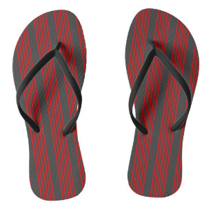 Fünf Streifen, rot und kohlefrei Badesandalen