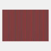 Fünf Streifen, rot und kohlefrei Geschenkpapier Set (Vorderseite 3)