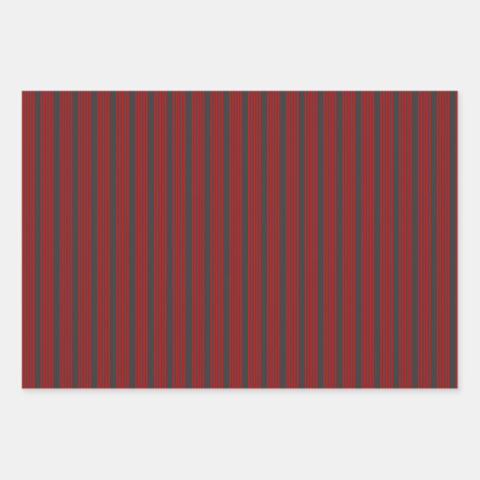 Fünf Streifen, rot und kohlefrei Geschenkpapier Set (Vorderseite 3)