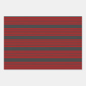 Fünf Streifen, rot und kohlefrei Geschenkpapier Set (Vorderseite)