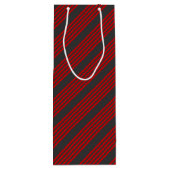 Fünf Streifen, rot und kohlefrei Geschenktüte Für Weinflaschen (Rückseite)