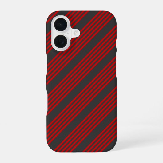 Fünf Streifen, rot und kohlefrei iPhone 16 Hülle (Rückseite)
