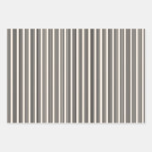 Fünf Streifen schwarz und beige Geschenkpapier Set (Vorderseite 3)