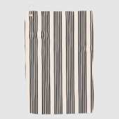 Fünf Streifen schwarz und beige Golfhandtuch (Vorderseite)