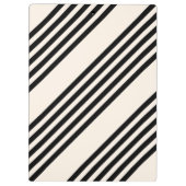 Fünf Streifen schwarz und beige Klemmbrett (Rückseite)