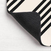 Fünf Streifen schwarz und beige Mousepad (Ecke)