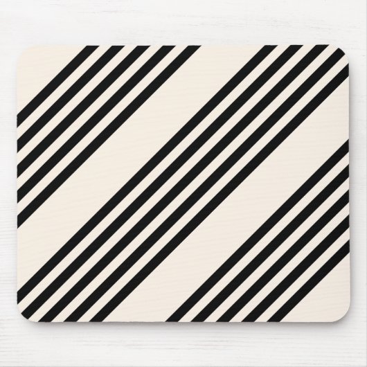 Fünf Streifen schwarz und beige Mousepad (Vorne)