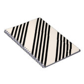 Fünf Streifen schwarz und beige Notizblock (Rechte Seite)