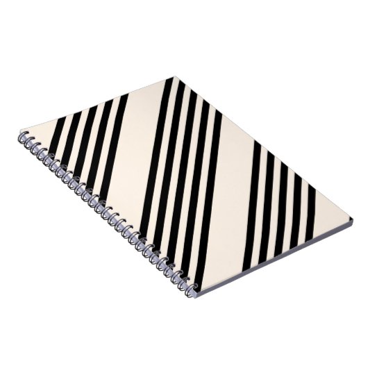 Fünf Streifen schwarz und beige Notizblock (Rechte Seite)
