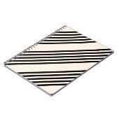 Fünf Streifen schwarz und beige Notizblock (Linke Seite)