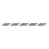 Fünf Streifen schwarz und beige Satinband (Vorderseite)