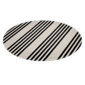 Fünf Streifen schwarz und beige Schneidebrett (Ecke)