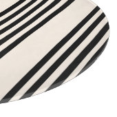 Fünf Streifen schwarz und beige Schneidebrett (Ecke)
