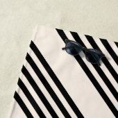 Fünf Streifen schwarz und beige Strandtuch (Beispiel)