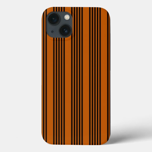 Fünf Streifen schwarz und verbrannt Case-Mate iPhone Hülle (Rückseite)