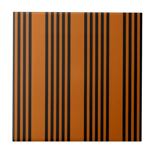 Fünf Streifen schwarz und verbrannt Fliese (Vorderseite)
