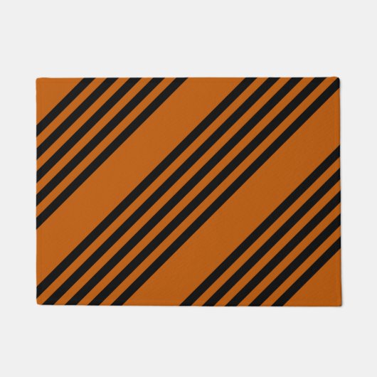 Fünf Streifen schwarz und verbrannt Fußmatte (Vorderseite)