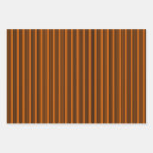 Fünf Streifen schwarz und verbrannt Geschenkpapier Set (Vorderseite 3)