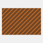 Fünf Streifen schwarz und verbrannt Geschenkpapier Set (Vorderseite 2)