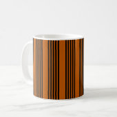 Fünf Streifen schwarz und verbrannt Kaffeetasse (Vorderseite Links)