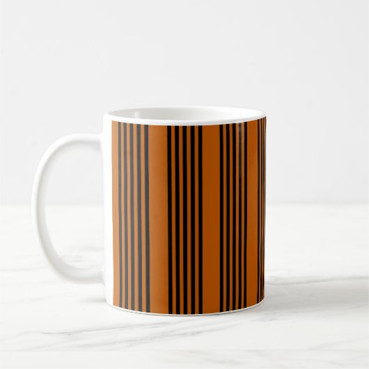 Fünf Streifen schwarz und verbrannt Kaffeetasse (Links)