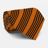 Fünf Streifen schwarz und verbrannt Krawatte (Gerollt)