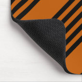 Fünf Streifen schwarz und verbrannt Mousepad (Ecke)