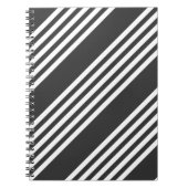 Fünf Streifen, weiß und kohleweiß Notizblock (Vorderseite)