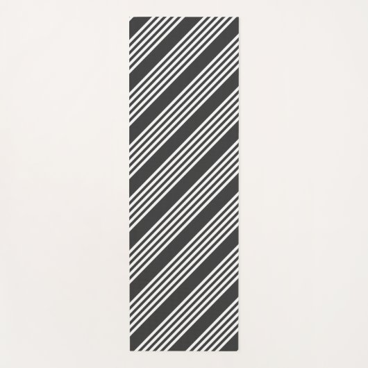 Fünf Streifen, weiß und kohleweiß Yogamatte (Vorderseite)