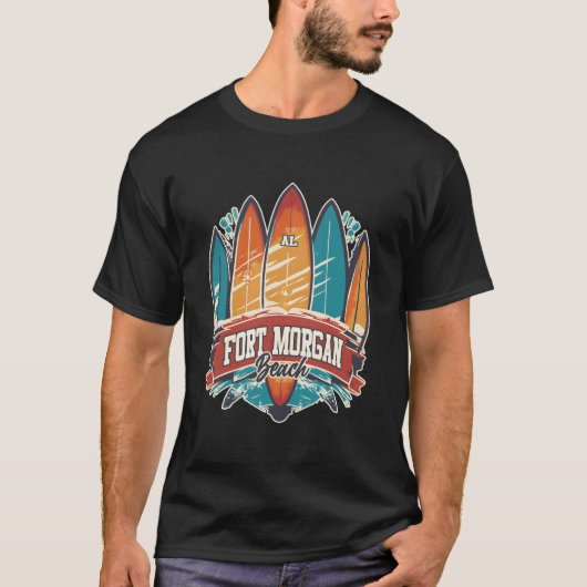 Fünf Surfboards Fort Morgan Beach Al T-Shirt (Vorderseite)